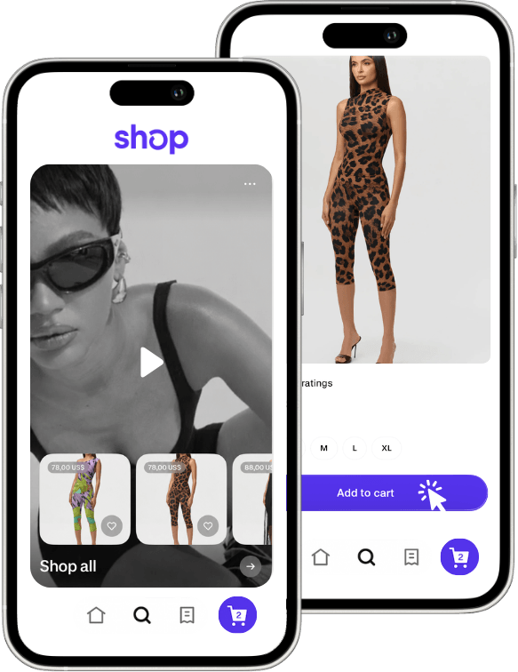 Shop app shoppable video on mobile phones
